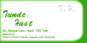 tunde hust business card